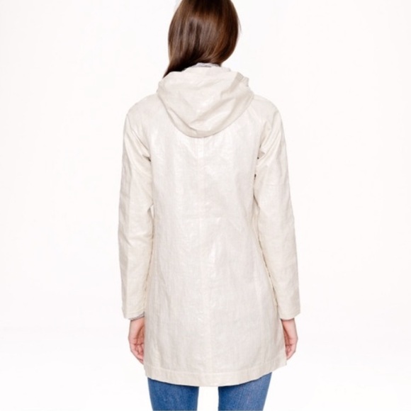 J Crew Linen Slicker Raincoat - Picture 3 of 12